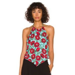 Alice + Olivia Frenchie Handerchief Halter Top